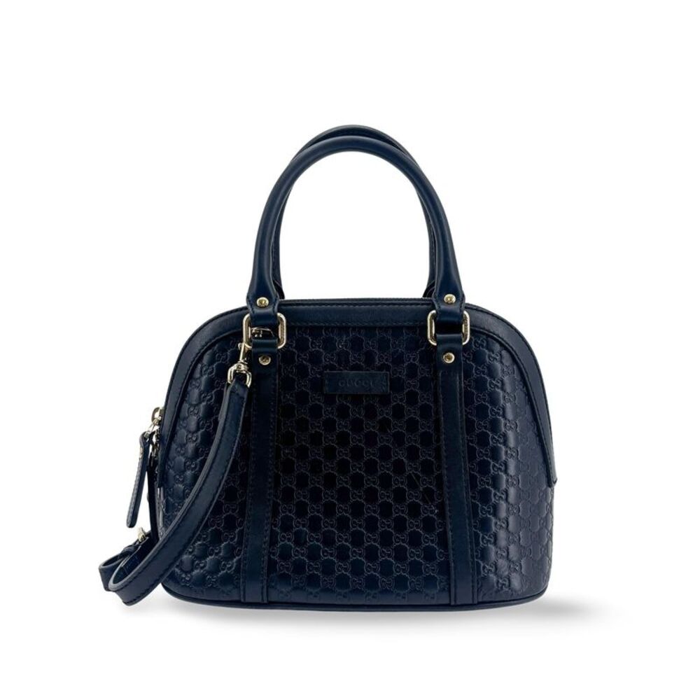 Gucci Microguccissima Mini Dome Shoulder Bag Navy